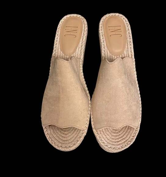 INC International Concepts Camile Suede Slip On Espadrille Heels - Picture 2 of 5